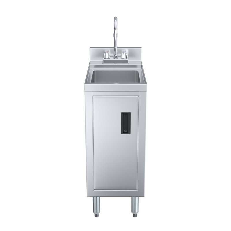 Évier de cuisine encastré en acier inoxydable 22 po x 12 po avec base Amgood