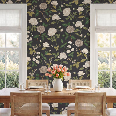 Rifle Paper Co. Roses Wallpaper Double Roll