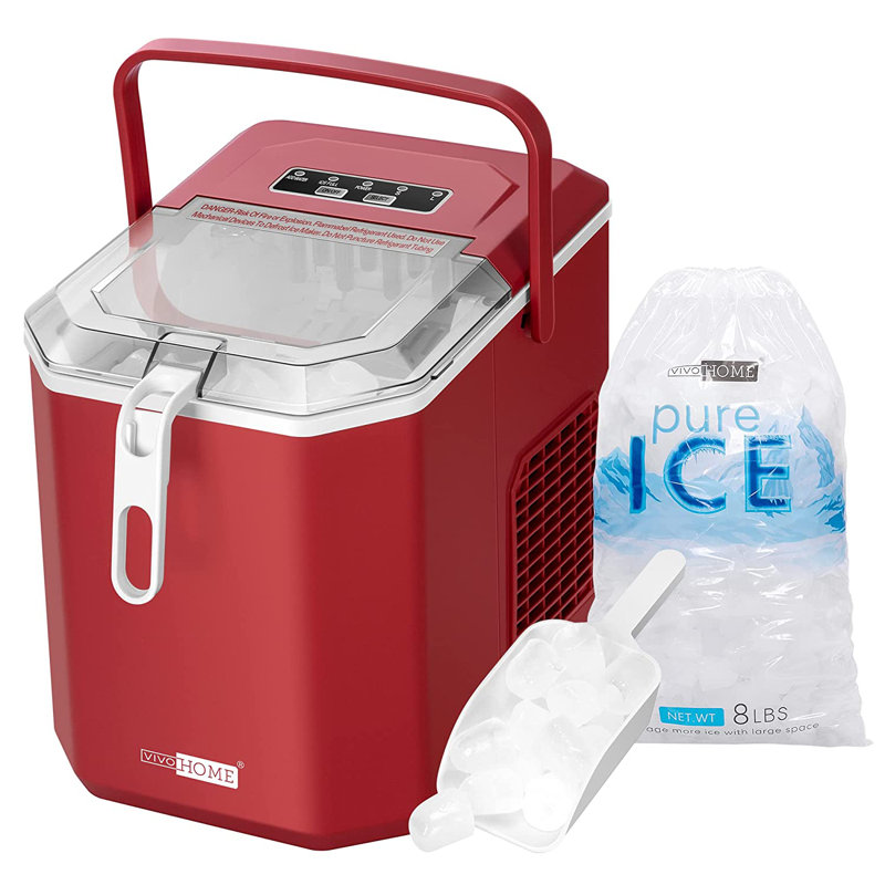 Vivohome 26 Lb. Machine à glaçons portative lb., Rouge