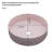 15.75"X15.75" Pink Ceramic Vessel Bathroom Sink-319716366