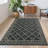 Modern Machine Washable Area Rugs Diamond Floor Mats with Non-Slip Backing, Non-Shedding Floral Print Accent Rug, Foldable Soft Low Pile Indoor Carpet-619216780