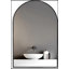 Miroir de salle de bain arqué en métal pour mur avec verre HD et cadre antirouille