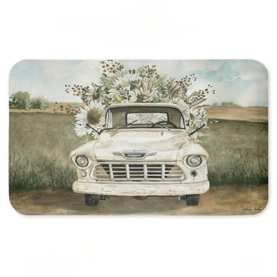 Vintage Flower Delivery Printed Anti-Fatigue Floor Mat, design by Cindy Jacobs, 30"x18"