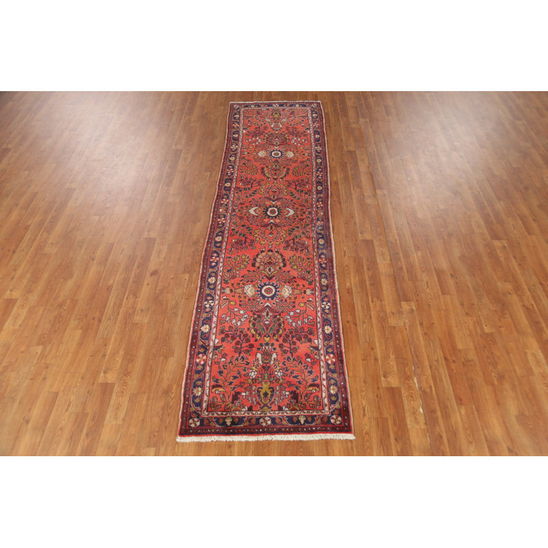 Handmade Floral Traditional Runner Rug 3x10