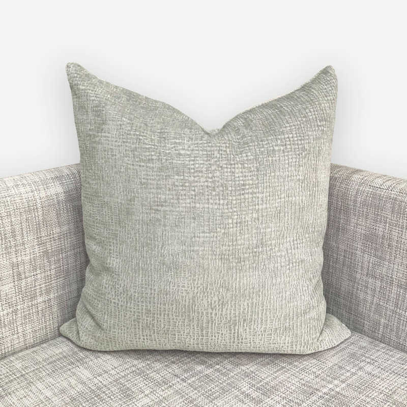 Kimia Square Pillow Cover & Insert, Silver