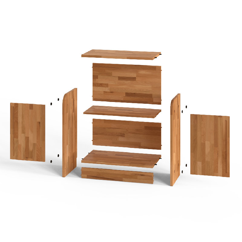 Compton 34" Modern Buffet Sideboard – Compact Wood Storage Cabinet
