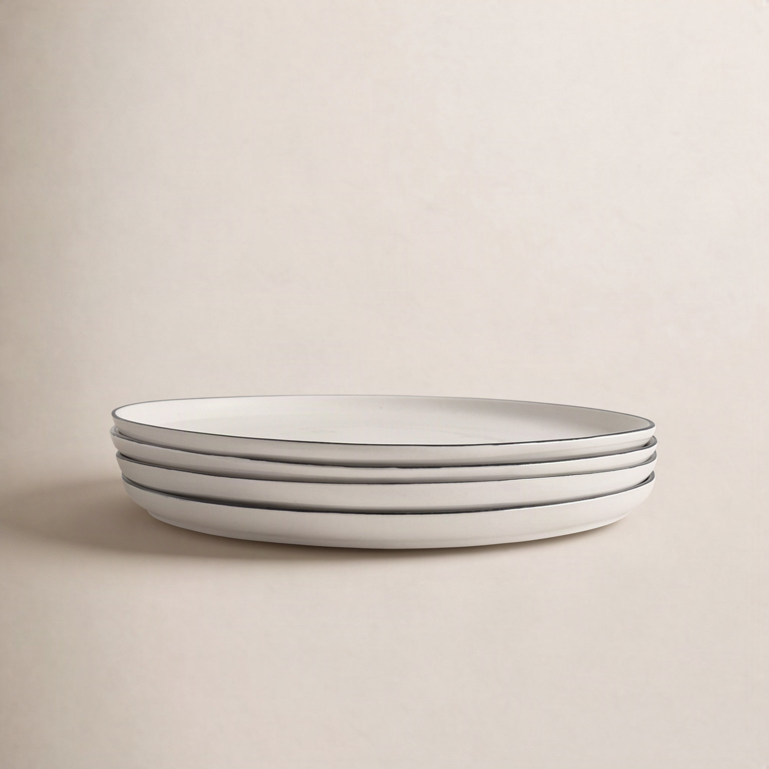 Abbesses 11" Porcelain Dinner Plate, Grey