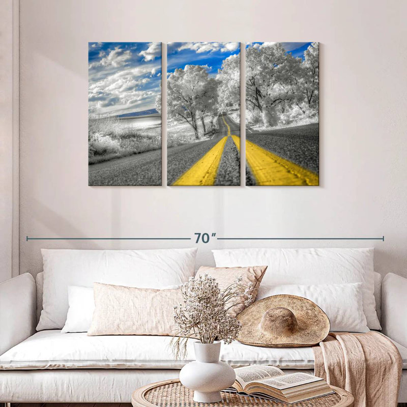 Mehar Winter Road Lines, 28" H x 45" W