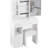 Small Space - Suitable Vanity Table And Cushioned Stool: 29.2" Left Drawer Desktop, Touch Operated Tri Color Brightness Adjustable Led Mirror Control, Switching,