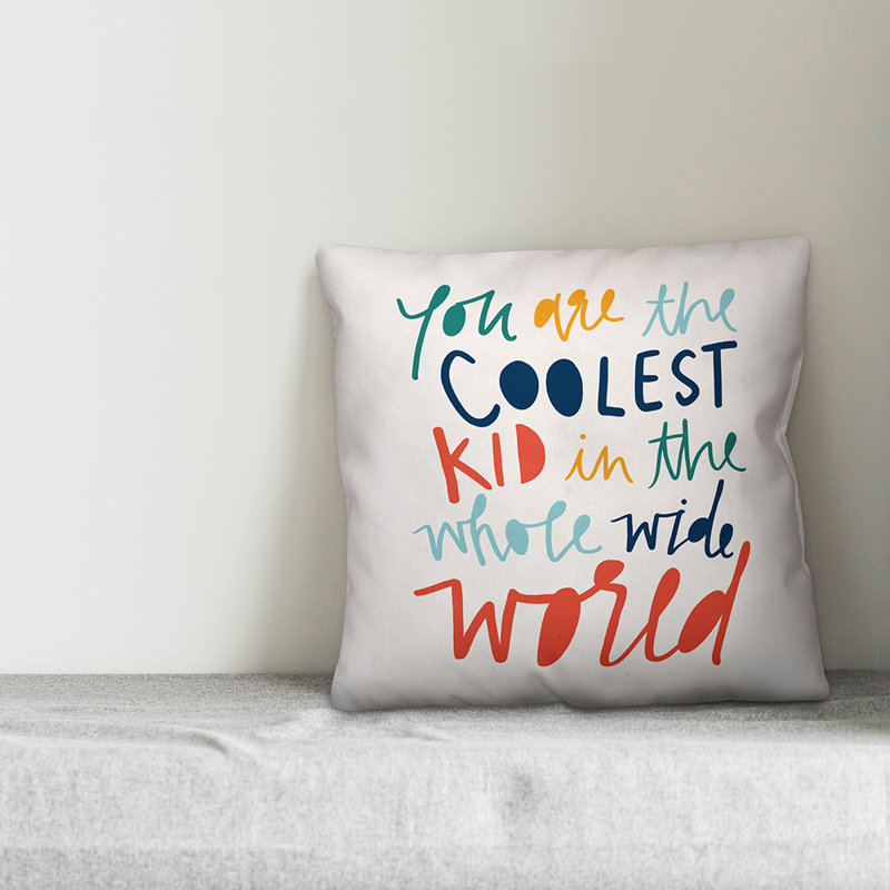 Housse et insert de coussin Coolest Kid, Orange