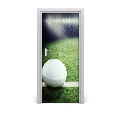 On The Rugby Ball Door Decal