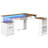 L-Shaped Desk With RGB Lighting & Power Outlets, Home Office Computer Desk With Drawers and Lift-Top Design