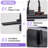 Dimmable Black LED Wall Sconce Rotatable Metal Vanity Light-1019523934