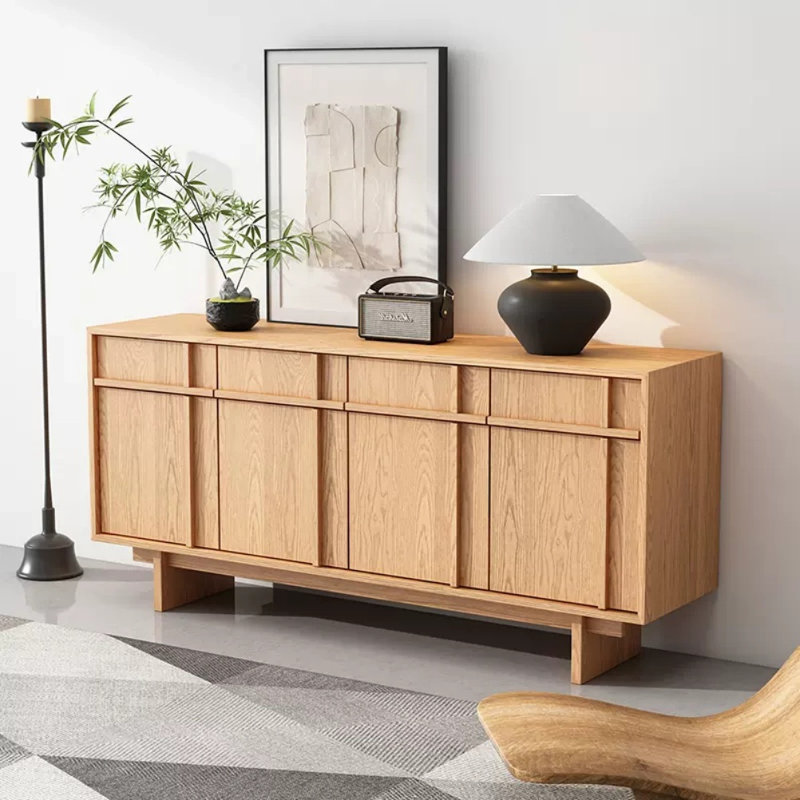 Buffet décoratif moderne simple en bois massif