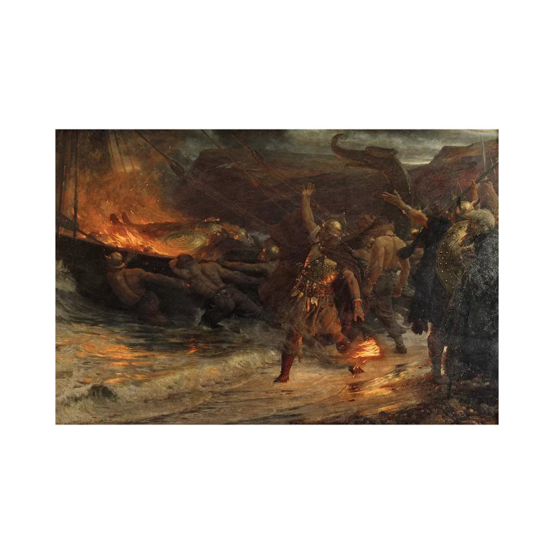 Les funérailles d'un viking, 1893 - Giclée sur toile tendue avec châssis