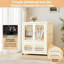 Armoire de rangement de garde-robe autoportante pliable en plastique avec portes transparentes pour vêtements