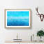 Blue Ocean Horizon Painting - Single Picture Frame Print on MDF-56633933-56633936