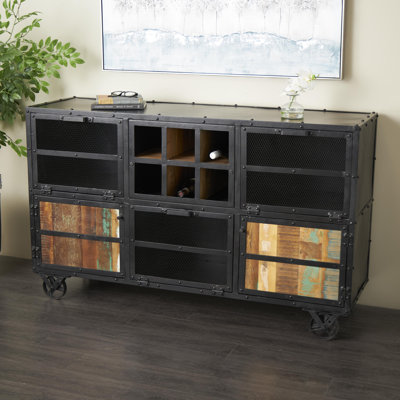 Armoire noire à 4 tablettes et 2 portes Kavalli