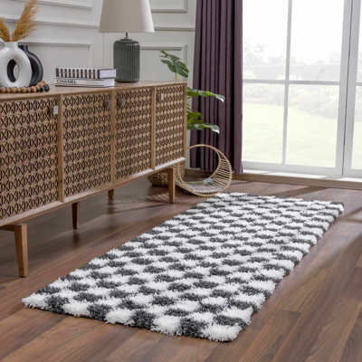 Tapis noir / blanc Atiray