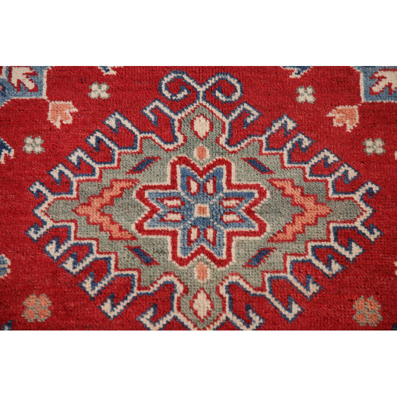 Red Kazak Handmade Area Rug