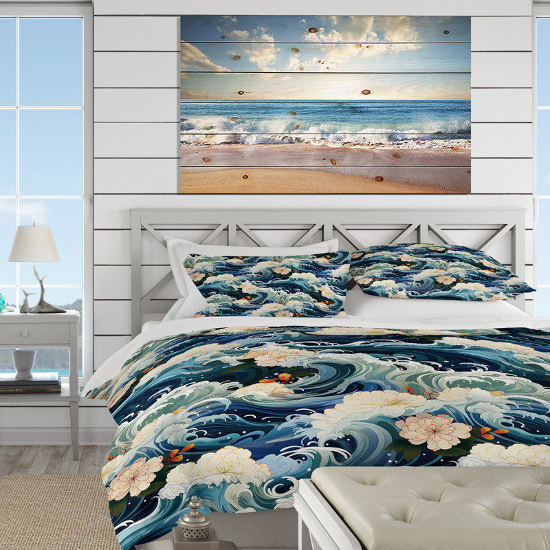 Ensemble de housse de couette Pencader Ocean Of Tranquility Mediation - Polyester en microfibre