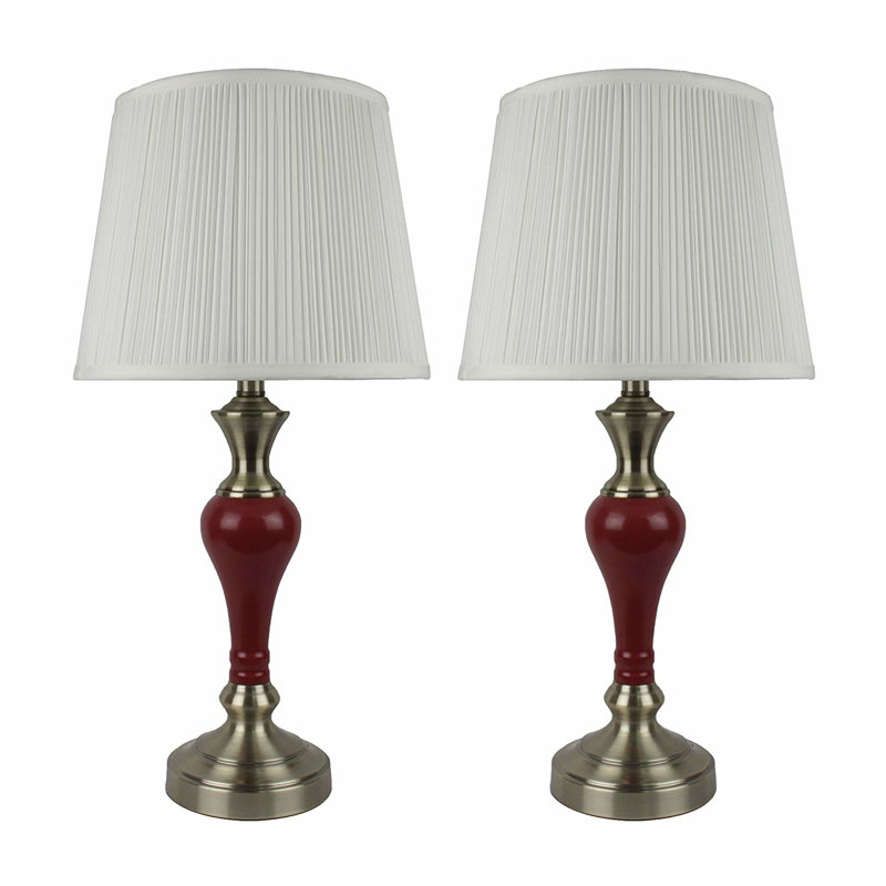 Ensemble de lampe de table 25" brookhaven, Noir, Ivoire