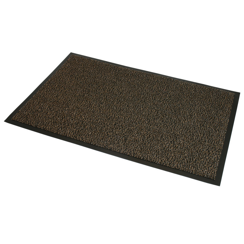 Non-Slip Indoor Doormat, Brown, Rectangle 60 x 80cm