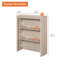 Bibliothèque de 41,3 pouces de hauteur avec tablette réglable, grande bibliothèque en bois avec rangement-1296488219