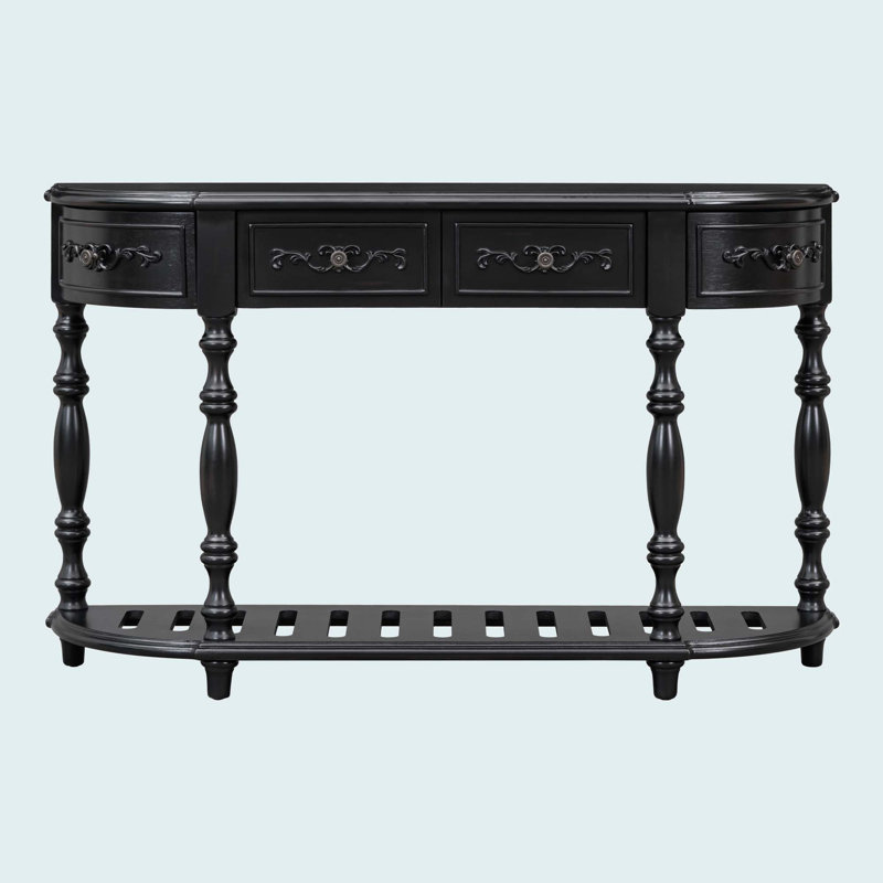Moriann Console Table, Black, Black