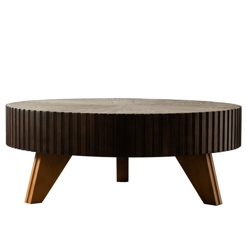 Table basse rétro 35,4 po, brune. Avec pieds en bois massif et fines. Pour le café, les livres et la décoration. Fournie avec une décoration élégante de 35,4 po. Disponible