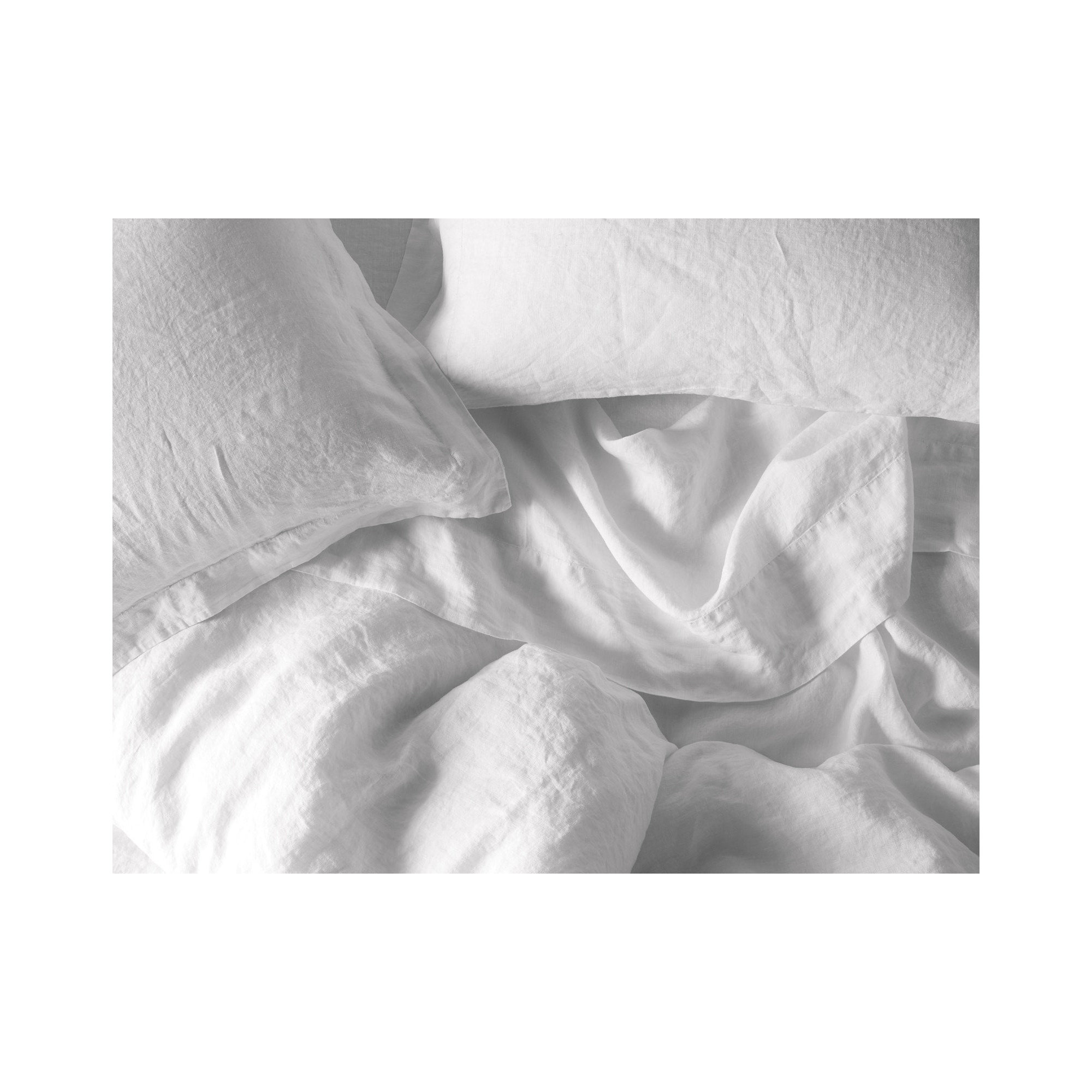 Coyuchi Organic Relaxed Linen Sham, Alpine White, King