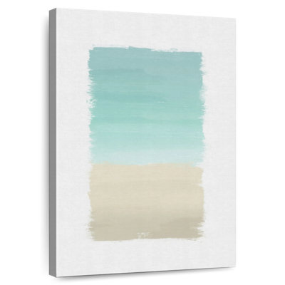 Avery turquoise abstrait sur fond blanc