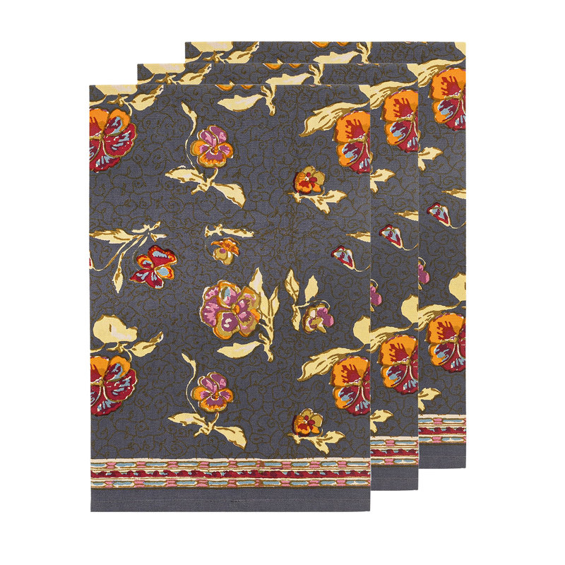 Pansy Floral Jacquard Tea Towel - Thumbnail 3