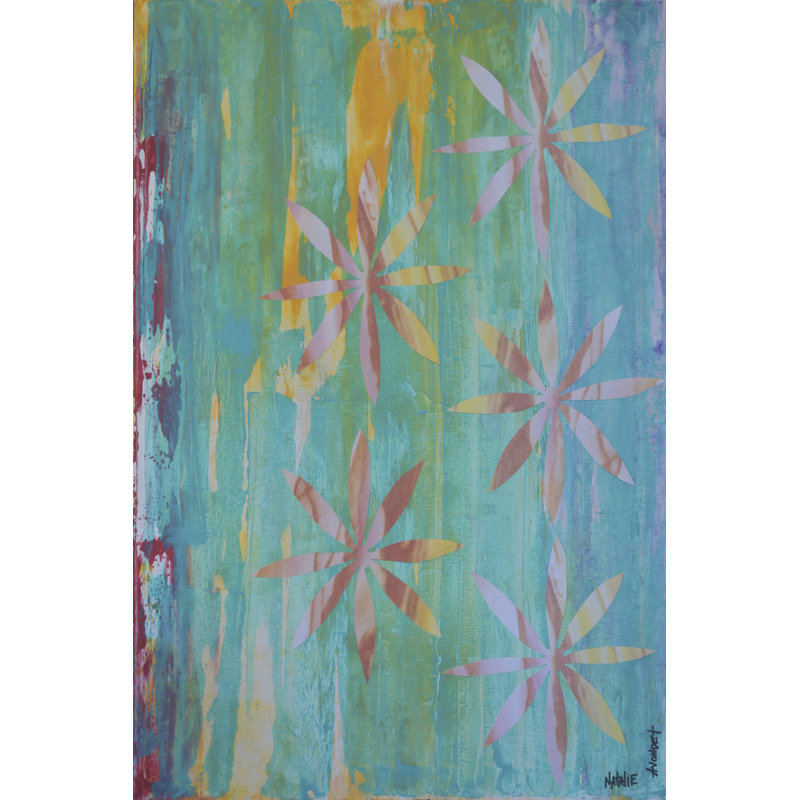 Stained Glass Blooms II - Wrapped Canvas Art Prints, 46cm H x 30cm W x 3.8cm D