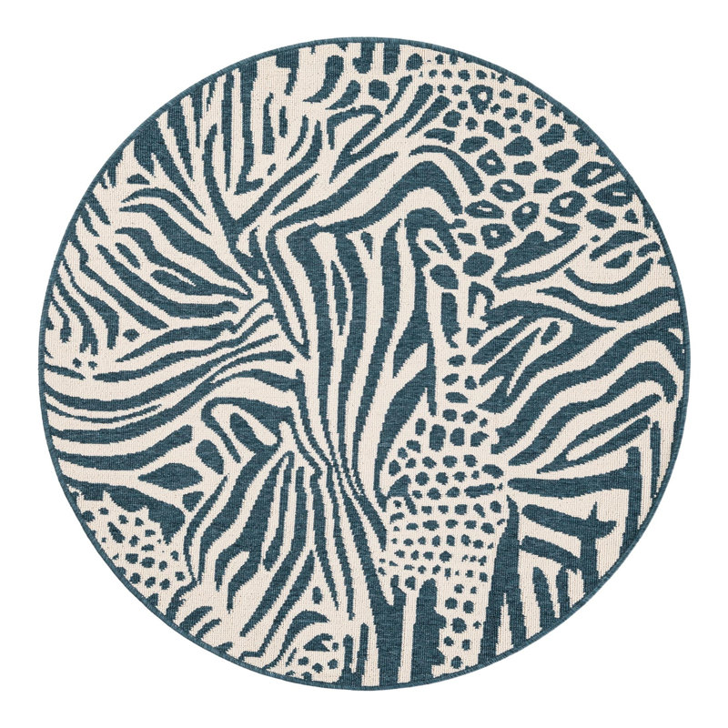 Gurjot Indoor/Outdoor Area Rug, Round 4'1"