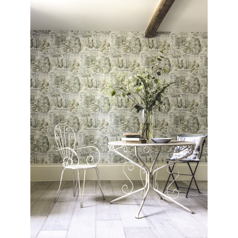 Waterperry Wallpaper, Ivory/Stone