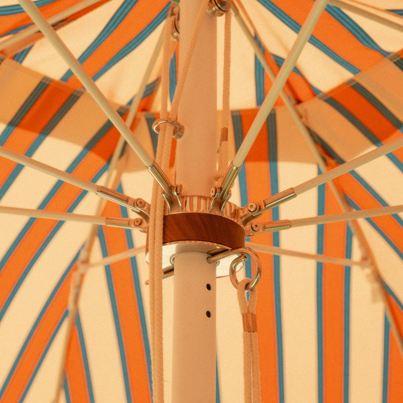 Patio 90'' W Umbrella, Pink/Red Striped