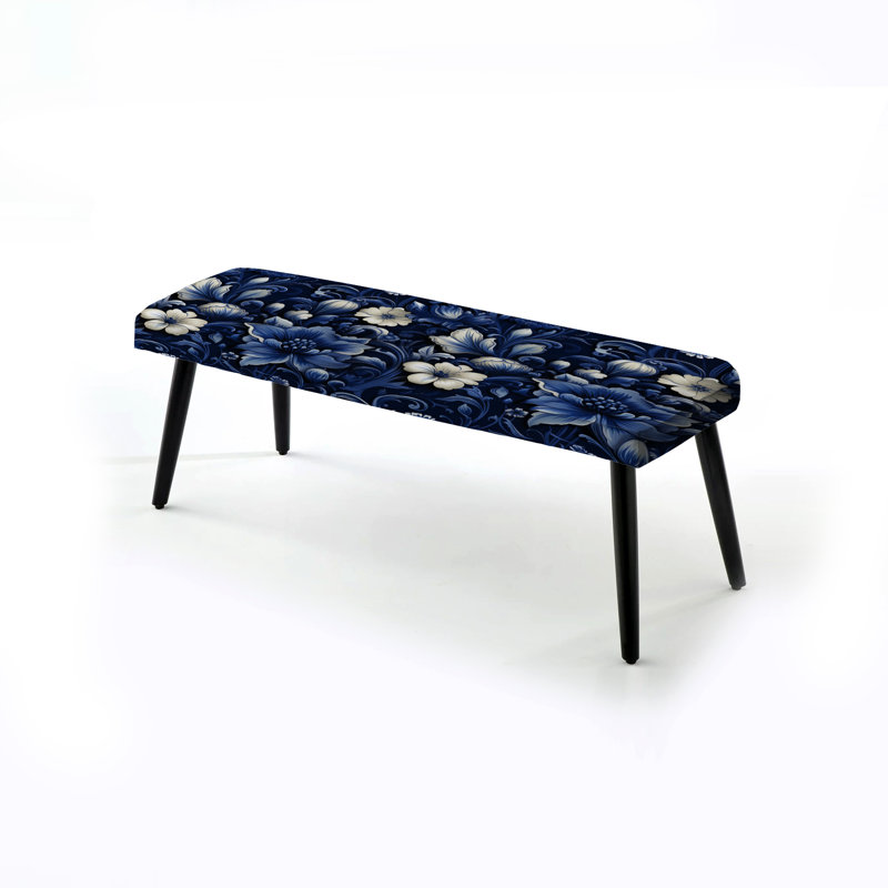 Banc néo-gothique néo-gothique bleu cobalt