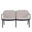 Causeuse d'extérieur pour terrasse, structure en PP noir avec coussin beige-1437992164-1437992171