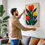 Tulip Triptych Art Deco - Wrapped Canvas-131763814-131763819