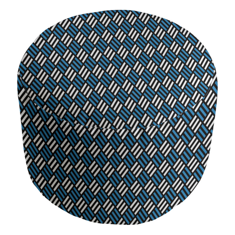 Repose-pieds Avicia, Bleu / noir / blanc