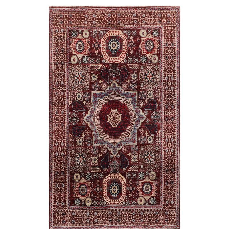 Aryana Hand-Woven High-Quality Red/Beige/Blue Area Rug