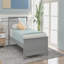 Lit plateforme en bois simple, gris