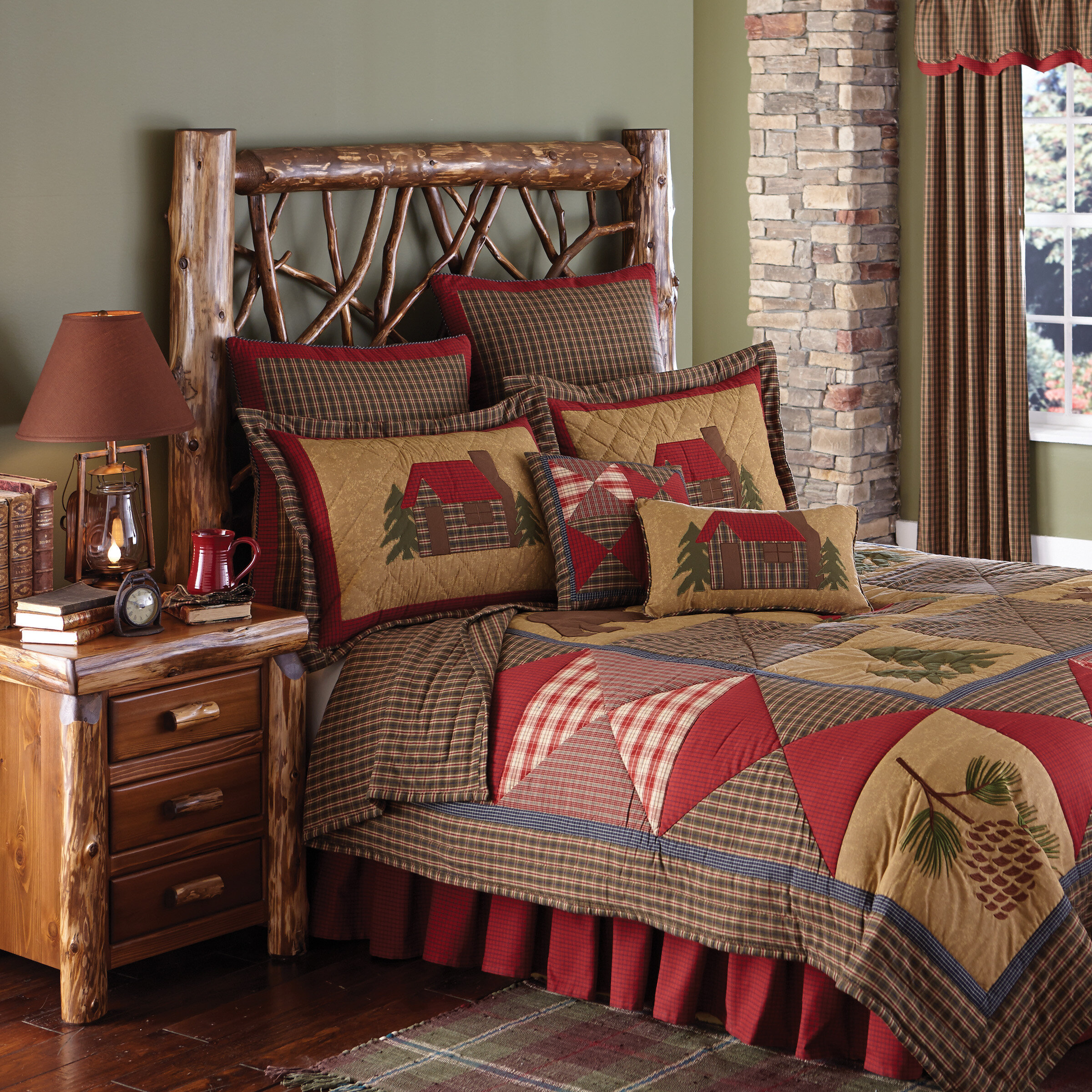 Eddie Bauer Lake House Plaid Cotton Quilt Set