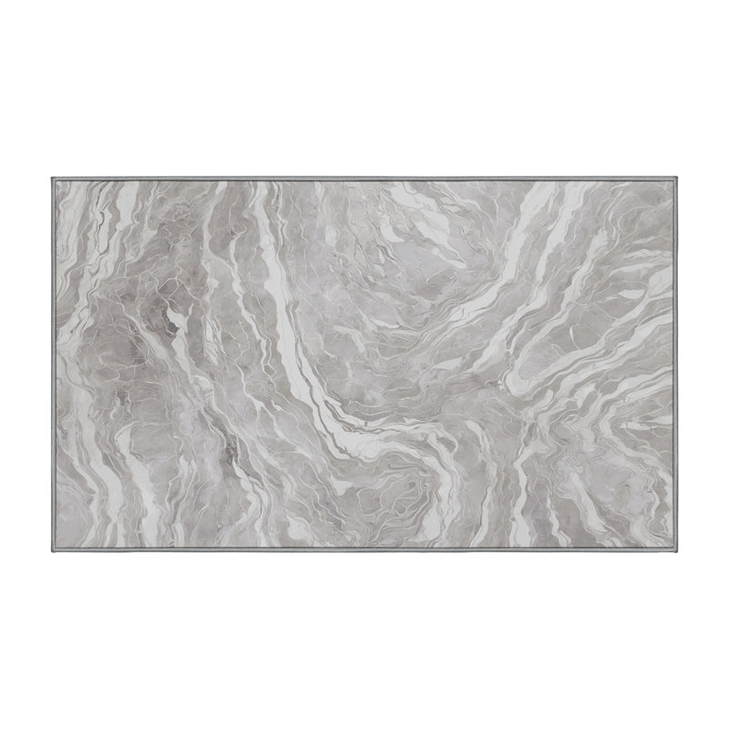 Tapis gris soyeux et moelleux, Tapis de couloir 2 pi x 5 pi