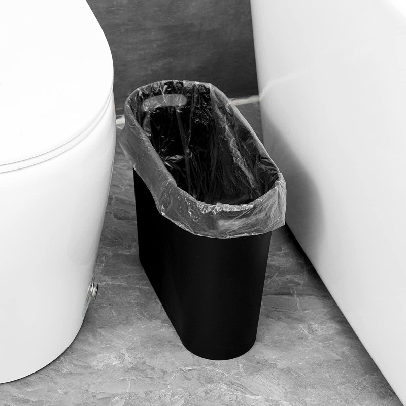 Petite poubelle en plastique pour poubelle de salle de bain, 3 Gal, Noir