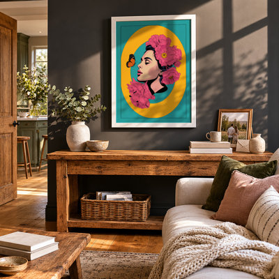 Woman in Bloom Modern - Framed Print