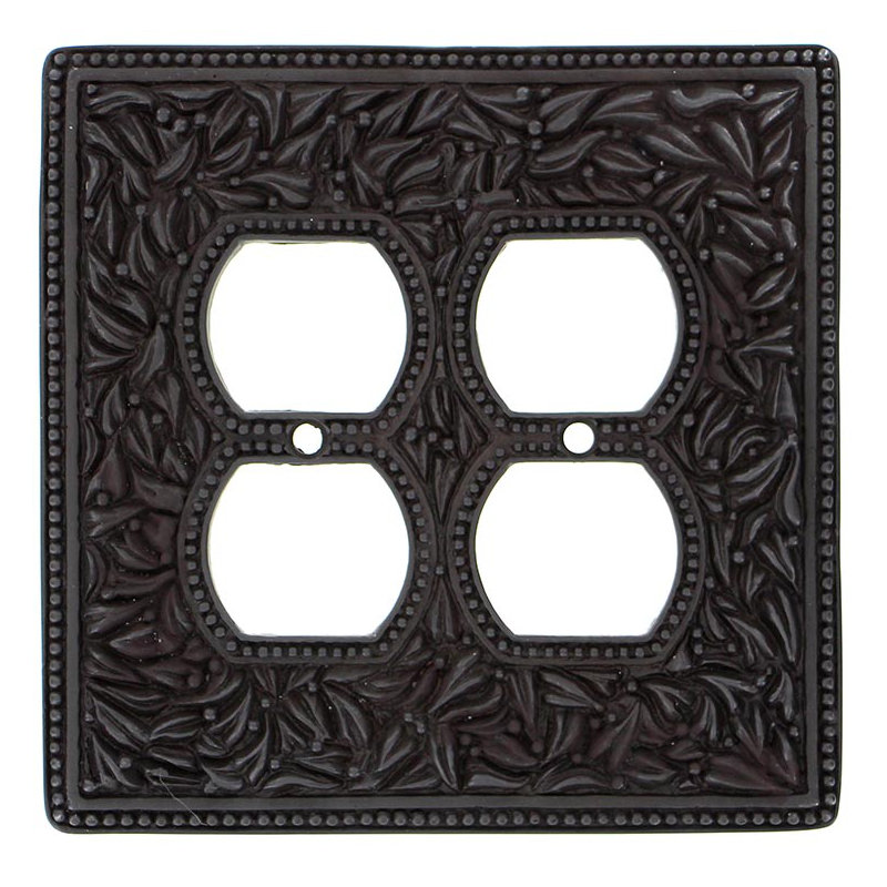 San Michele 2-Gang Duplex Outlet Wall Plate, Oil-Rubbed Bronze