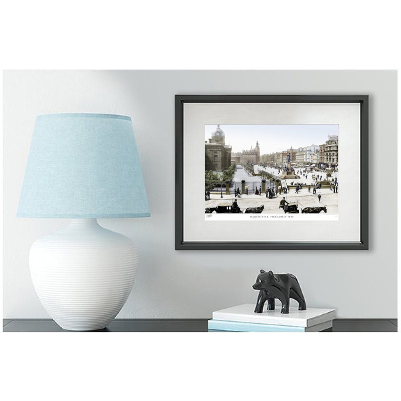 Manchester, Piccadilly 1889 by Francis Frith - Single Picture Frame Print, 60cm H x 80cm W x 2.3cm D