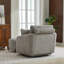 Chaise pivotante rembourrée avec repose-pieds avec rangement-102361025